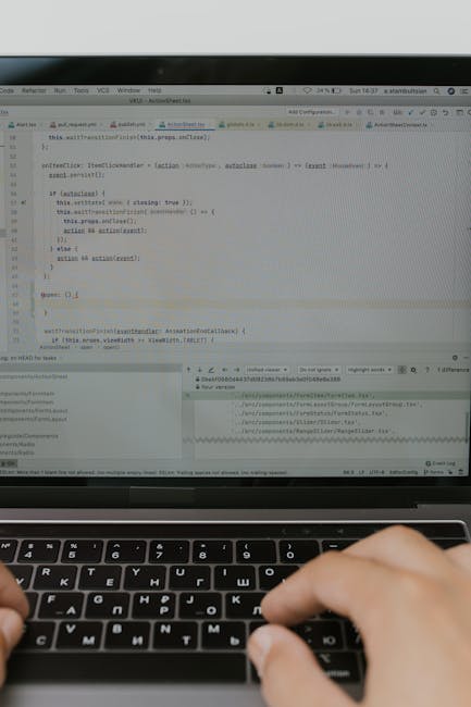 Developer workspace with code editor and notebook